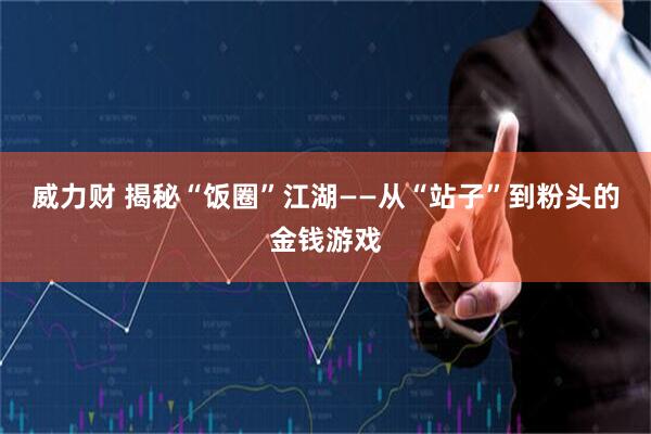 威力财 揭秘“饭圈”江湖——从“站子”到粉头的金钱游戏