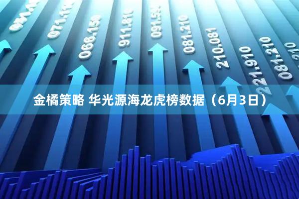 金橘策略 华光源海龙虎榜数据（6月3日）