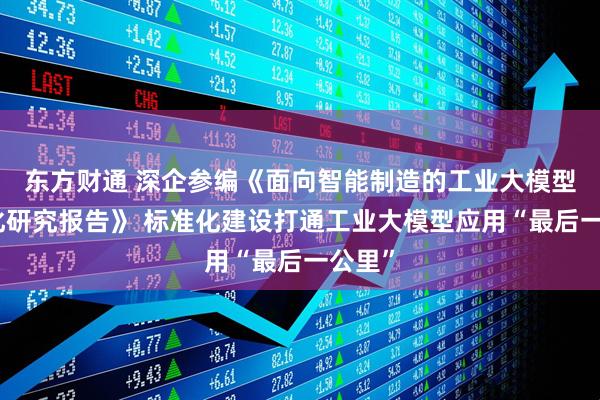东方财通 深企参编《面向智能制造的工业大模型标准化研究报告》 标准化建设打通工业大模型应用“最后一公里”