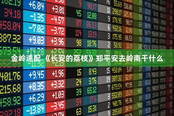 金岭速配 《长安的荔枝》郑平安去岭南干什么