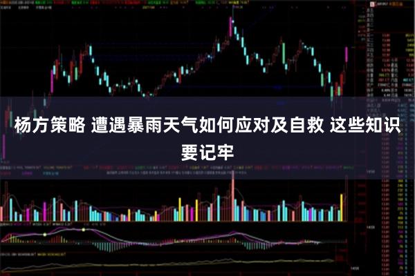 杨方策略 遭遇暴雨天气如何应对及自救 这些知识要记牢