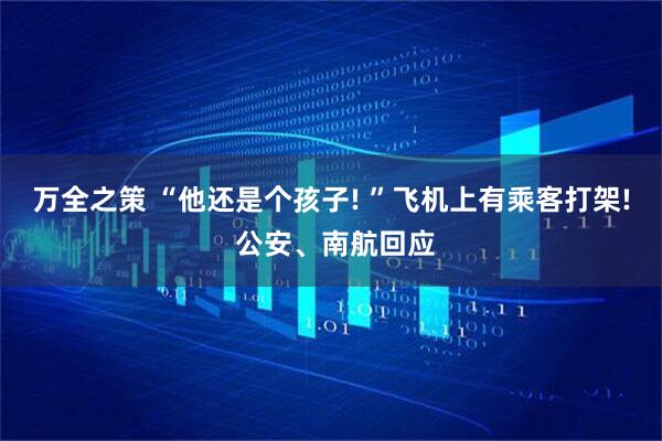 万全之策 “他还是个孩子! ”飞机上有乘客打架! 公安、南航回应